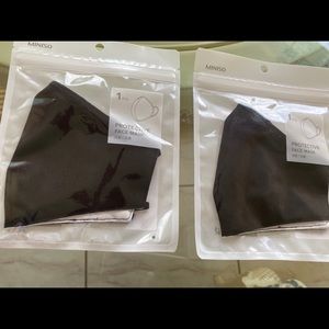 Black protective face masks